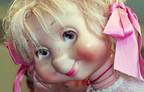 Polly the Lolly, an antique Whimsie Doll from 1961, hangs out at the Elkhart Antique Mall in Elkhart, Indiana. (Shephard Imageworks Photo By Mark Shephard)